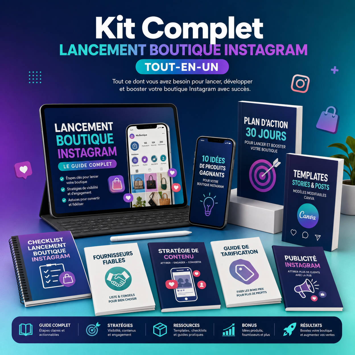 Kit Complet Lancement Boutique Instagram - Tout-en-Un