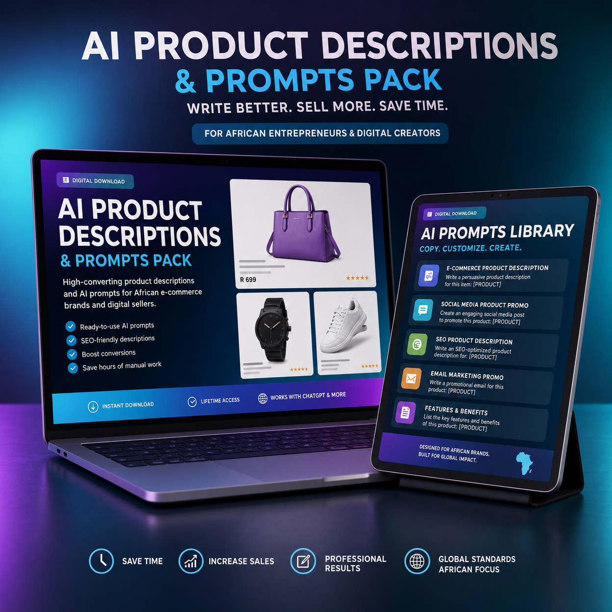 Pack Prompts IA pour E-commerce - Descriptions Produits & Pub