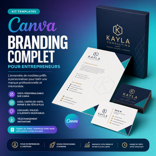 Kit Templates Canva - Branding Complet pour Entrepreneurs