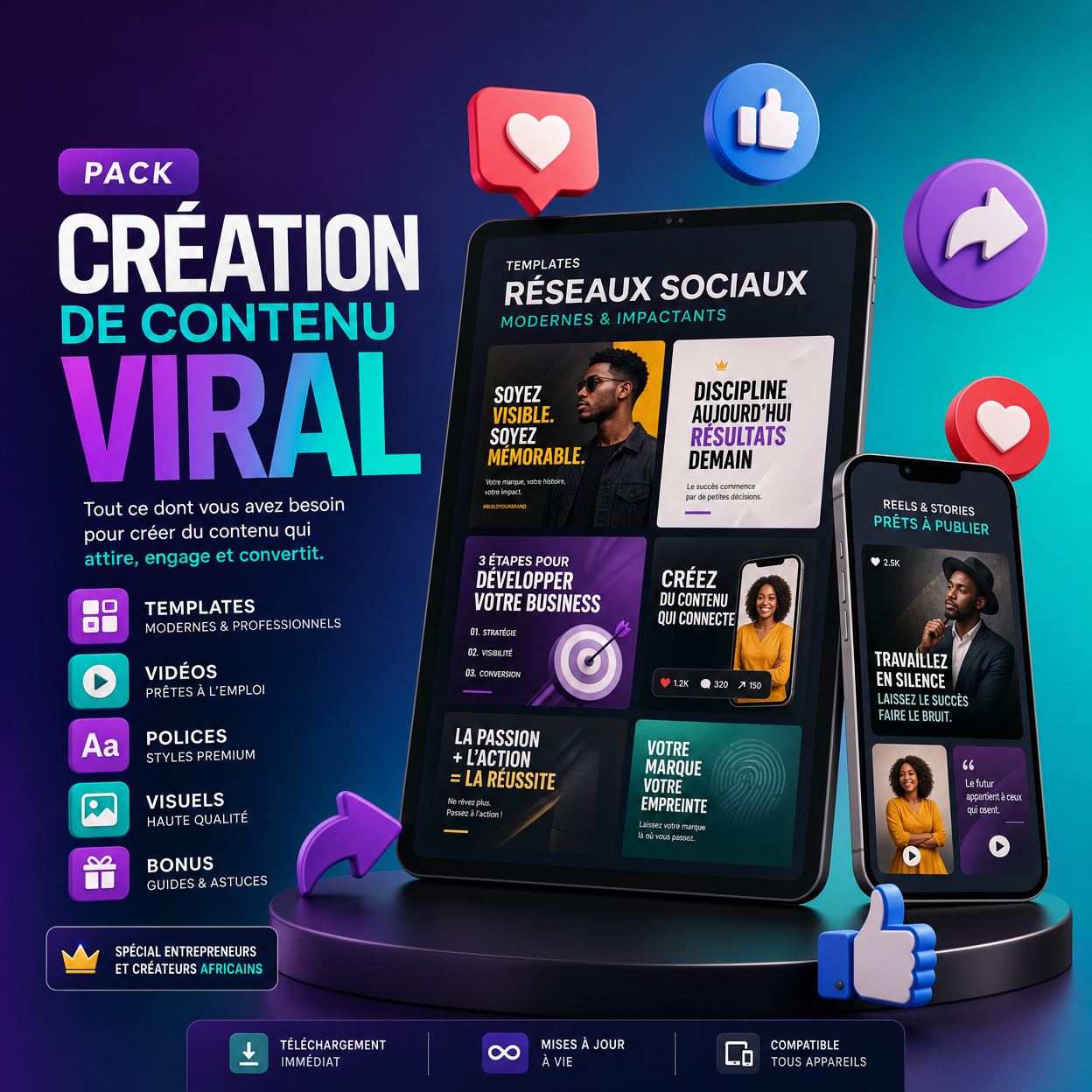 Pack Création de Contenu Viral - Templates & Stratégies