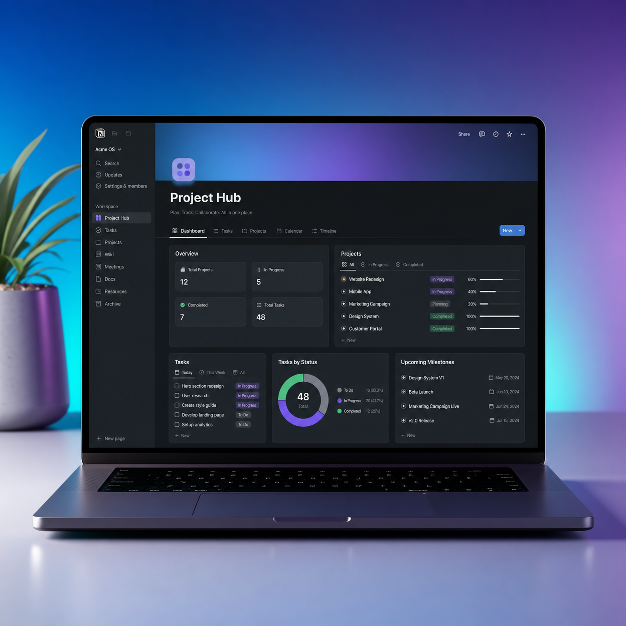 Pack Templates Notion - Gestion de Projet & Productivité